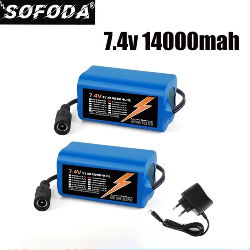 Control Remoto RC para Barco, Barco Isca de Pesca, Nova atualization, 7,4 V, 14000mAh, batería para T188, T888, 2011-5, V007, C18, H1