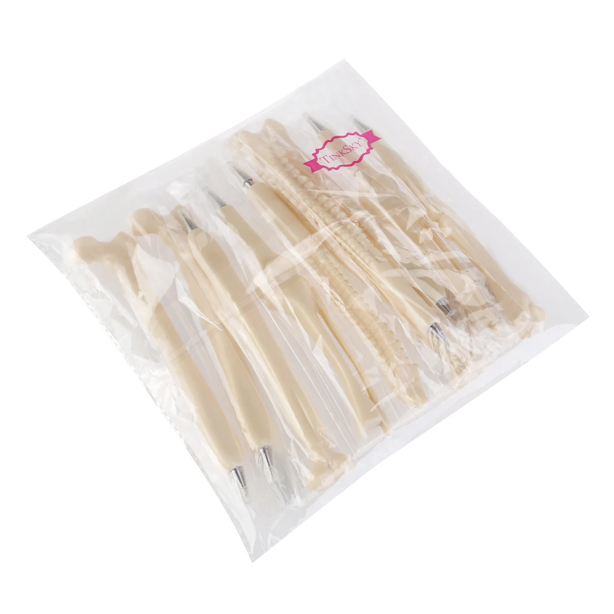 

10 шт., шариковые ручки в форме кости, 147 мм, пластиковый твердый стержень, черные чернила, 0,7 мм, удобные письменные офисные канцелярские принадлежности, креативная кость