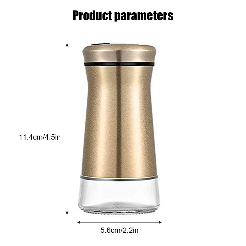 الملح المطبخ شاكر التوابل الفلفل الهزازات موزع أواني الحاويات زجاجات الفولاذ المقاوم للصدأ السكر جرة الجرار #6