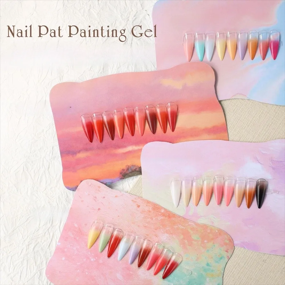 

Mini 4IN1 Pat Ombre Gel Nail Polish French Nail Manicure Solid Easy Gradient Painting Gel 9-color Varnishes Paint Art Gel Girls