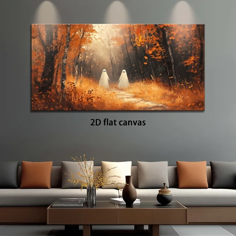 

Canvas Wall Art 2D Flat Ghostly Forest Abstract Painting Frameless Picture Living Room Bedroom Home Decor High Quality Canvas