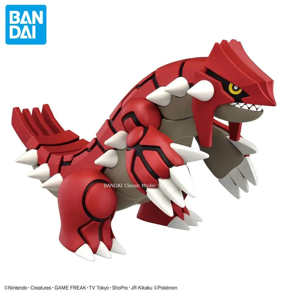 Bandai Pokmon Plamo Series Groudon, modelo de ensamblaje de bricolaje, juguetes, figuras originales, regalo de cumpleaños para niños