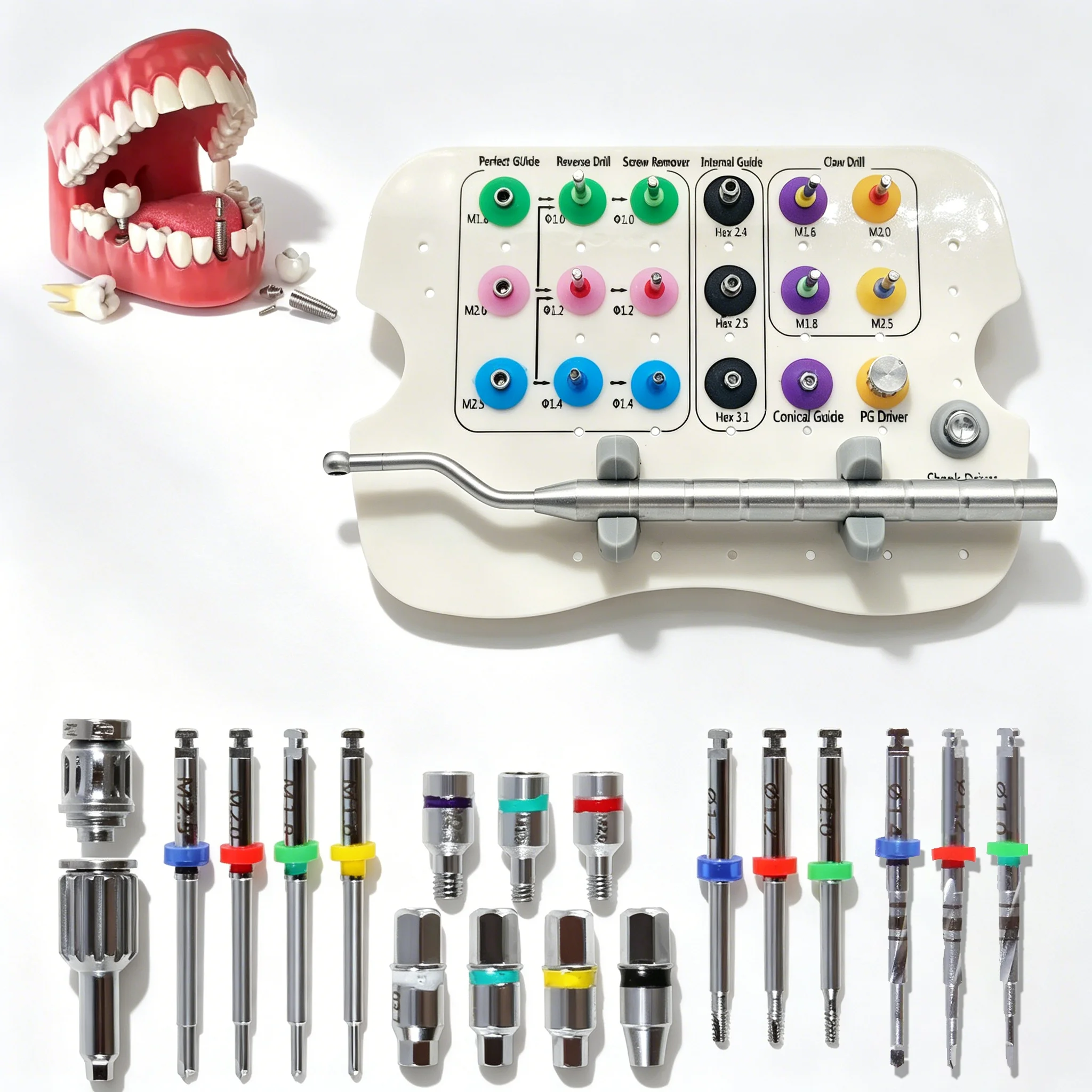 Dental Fractured Fail Implant Screw Remover Universal Kit Straumann Dentium DIO Broken Removal Tool Dentist