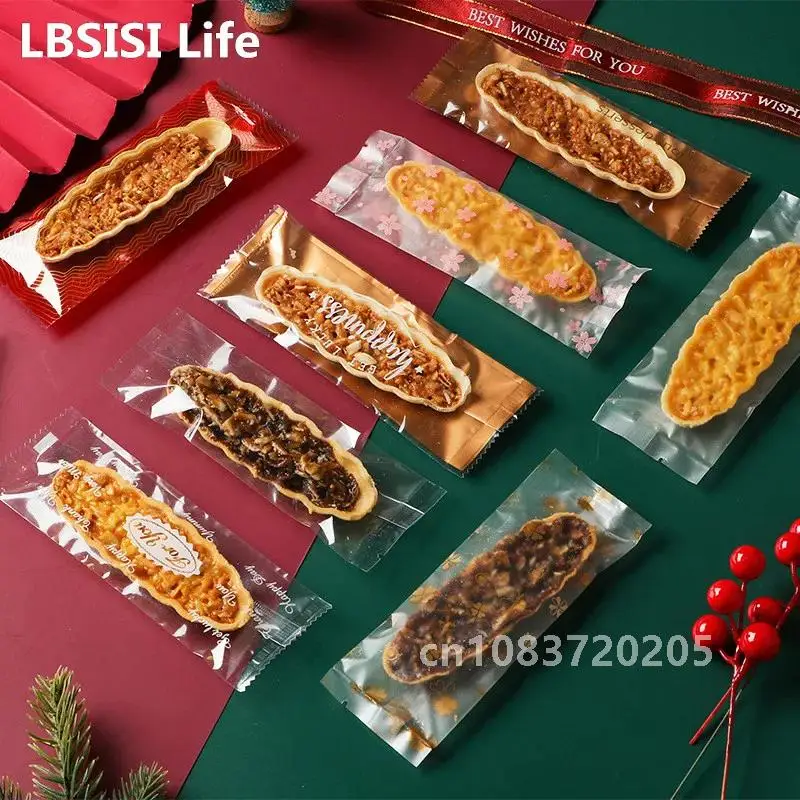 

LBSISI Life 100pcs Cookie Plastic Bags Wedding Birthday Christmas Party Favors For Handmade Nougat Snack Packaging Decoration