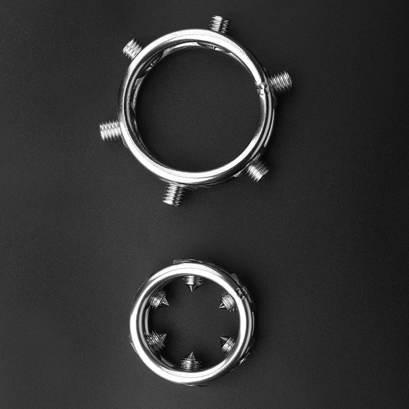 Adjustable Spike Penis Rings Male Chastity Cage Adults Sexy Toys For Men Masturbators Cocking Stimulate Scrotum Cock Enlargement image 3