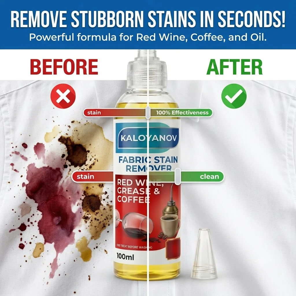 Stain Remover Spray for Clothes Wine Coffee Oil Grease Spot Remover Fabric Cleaner Laundry Essentials Fast Acting Formula 100ml
