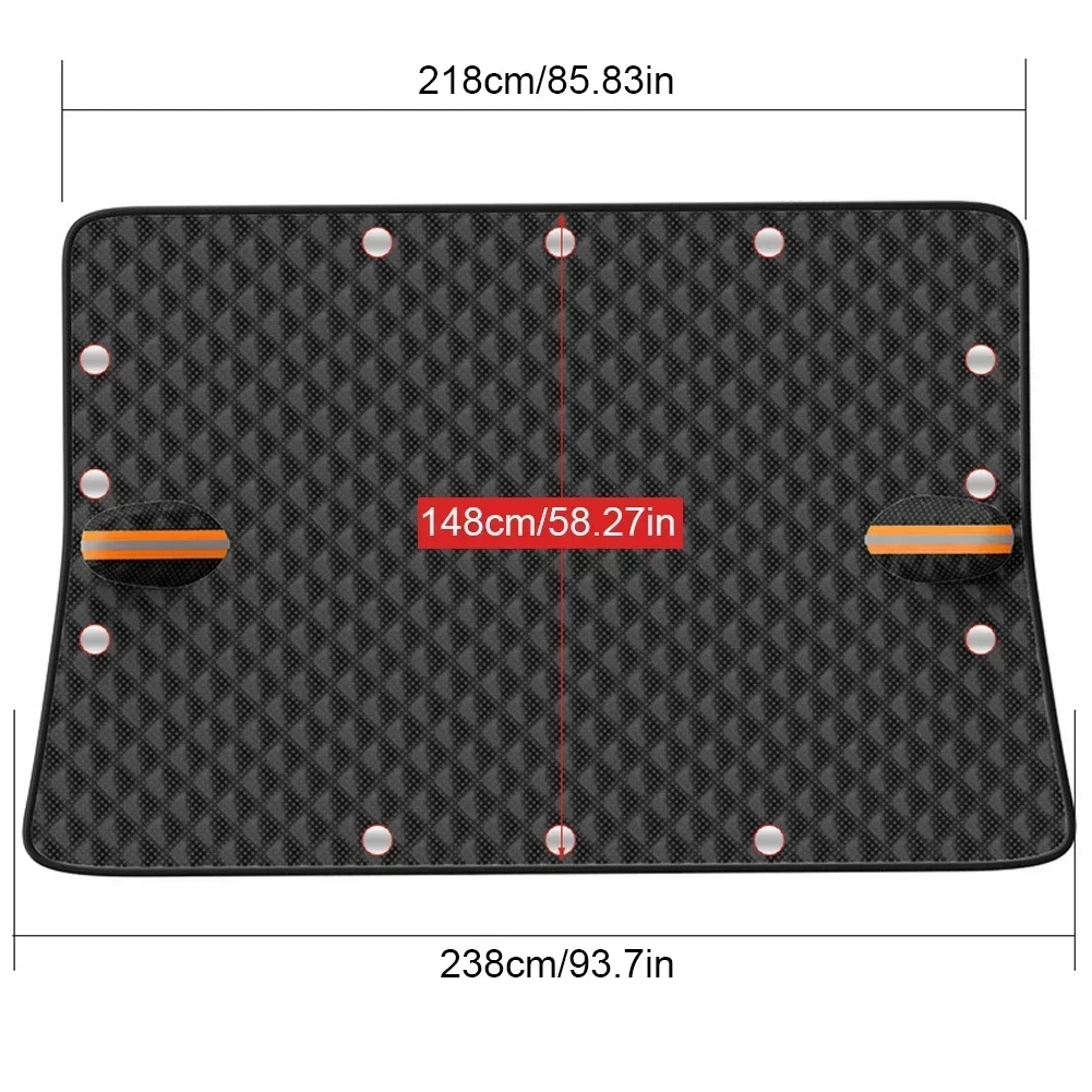 1-2PCS Windshield Cover Car Thickened Magnetic Snow Sun Shade Frostproof Half Cover Glass Protector Auto Accessories