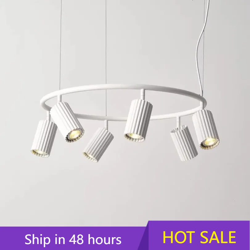 

Resin Spotlight White Pendant Lights for Living Room Kitchen Bedroom Hotel Modern Decoration Hanging Lamp Ceiling Chandeliers