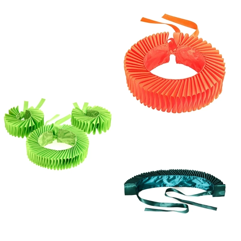 652f Renaissances Ruffled Collar Garfaça Colar com punhos pulso definido para mulheres