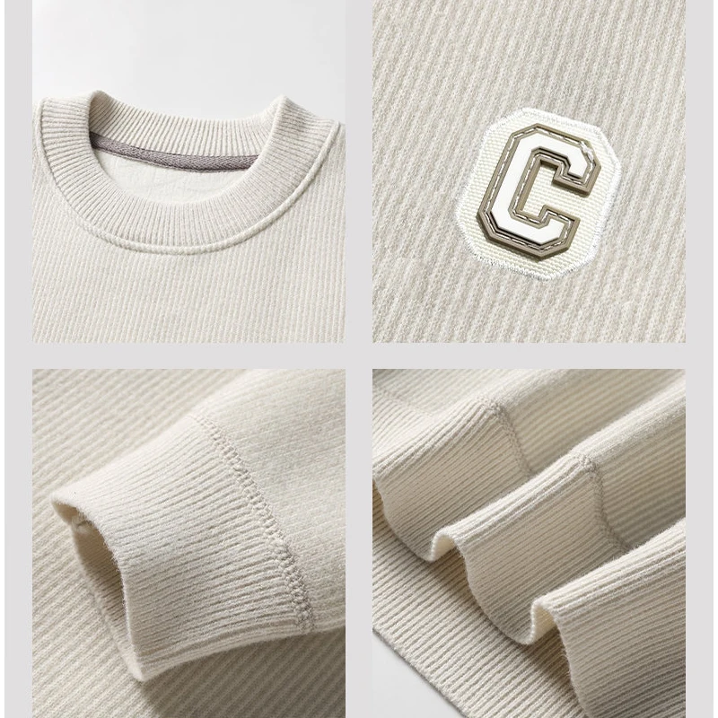 Men's Warm Knitted Sweater Pullovers Casual Thick Sweater Male Streetwear Fashion Clothing Spring Autumn Winter Men Clothing