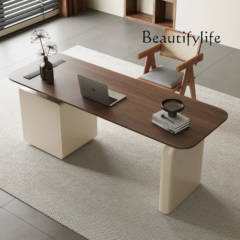 Solid wood household French study desk Living room painting and calligraphy writing desk Consultation reception table