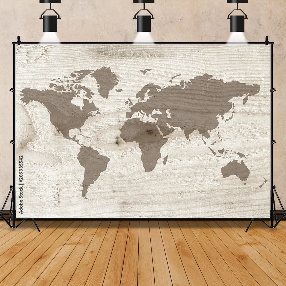 

Vintage Map Decoration Background Cloth Painting Vintage Wall Bedroom Living Room Home Decoration Photography Background WZ-02