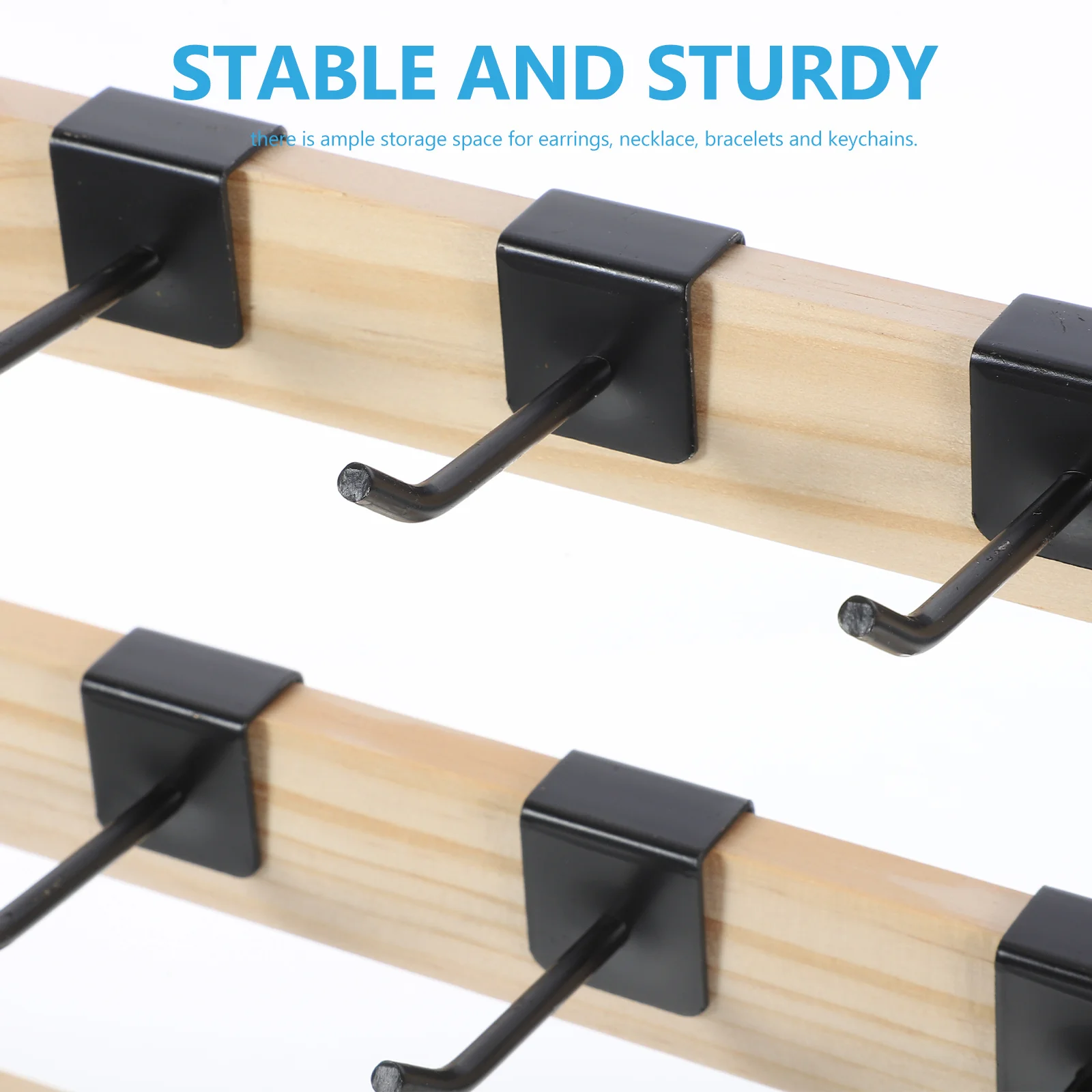 

25pcs Wooden Jewelry Display Rack 5 Layer Earring Organizer Stand For Necklaces Bracelets Keychains Jewelry Storage Hanger