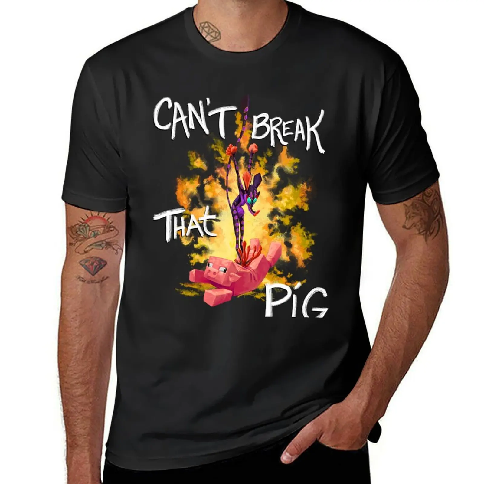 

Can't Break That Pig T-Shirt graphic shirts topping gifts for boyfriend Clothing oversized t shirt men