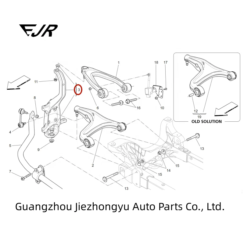 Front Column Assembly for Ghibli Quattroporte OEM 670004761 670004762