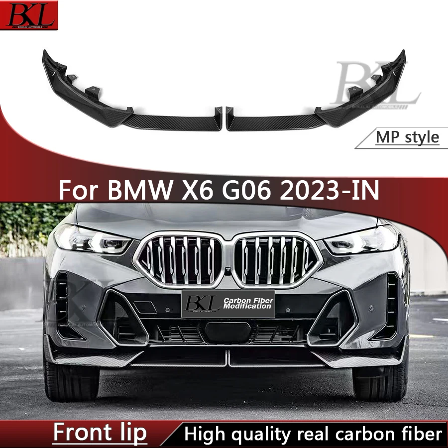 

For BMW X6 G06 High Quality Dry Carbon Fiber Front Lip Car Front Bumper Lip Diffuser Front Chin Spoiler Upgrade Body Kit