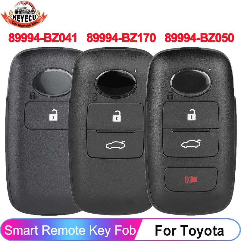 KEYECU 89994-BZ041 89994-BZ170 89994-BZ050 For Toyota Raize Rocky Smart Remote Key 434MHz FSK 4A HITAG AES Chip Keyless Go Fob