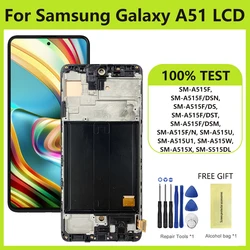 6.5 ''Schermo di Visualizzazione Per Samsung Galaxy A51 Display LCD Touch Screen Digitizer Assembly di Ricambio A515 A515FN/DS A515F