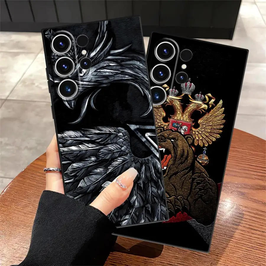 

Чехол для Samsung Galaxy S20 S25 Ultra S24+ S25+ S9 S22 S21 S23 FE S24 Plus, мягкая задняя крышка для телефона, российские флаги