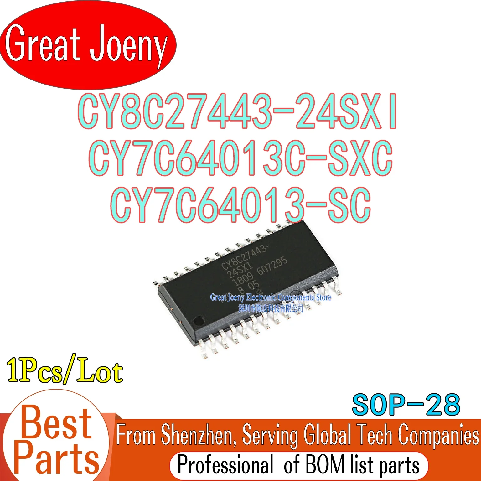 

100% Original CY7C64013 CY7C64013C CY7C64013-SC CY8C27443 CY7C64013C-SXC CY8C27443-24SXI IC MCU Chipset SOP-28 Bulk Best Price