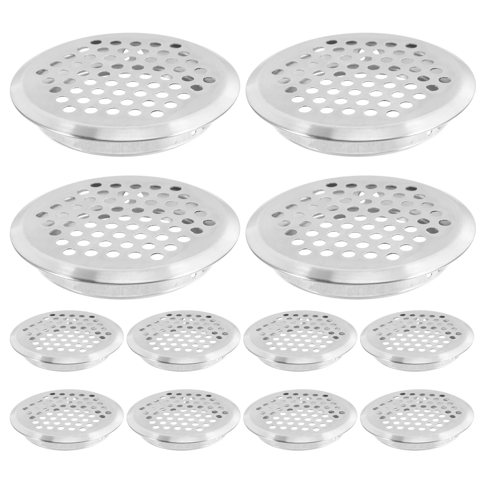 Orificios de ventilación de 12 piezas para armario, ventilación de aire para muebles, armario de Metal redondo pequeño de malla