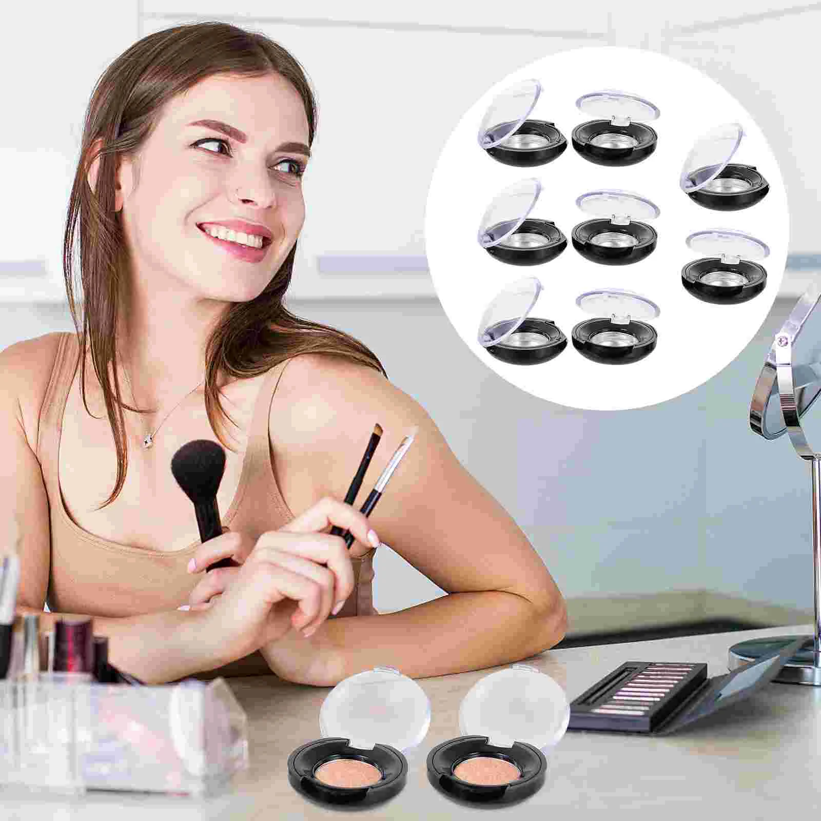 

8 Pcs Eye Shadow Blank Cosmetics Sub Package Container Empty Makeup Case Refillable Eyeshadow Storage Box Small