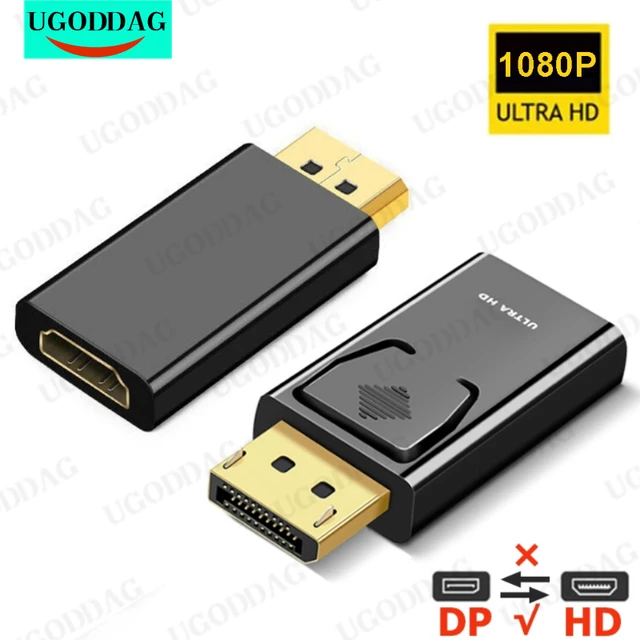 Adapter zgodny z portem wyświetlacza 1080P na HDMI, męski na żeński kabel audio zgodny z DP na HDMI do projektora laptopa PC TV