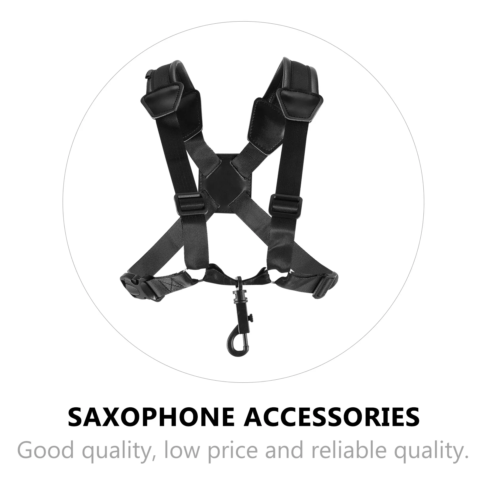 1 قطعة حزام ساكس أسود مريح قابل للتعديل حزام كتف الساكسفون يقلل من ضغط اليد ساكس ملحق حزام الساكسفون