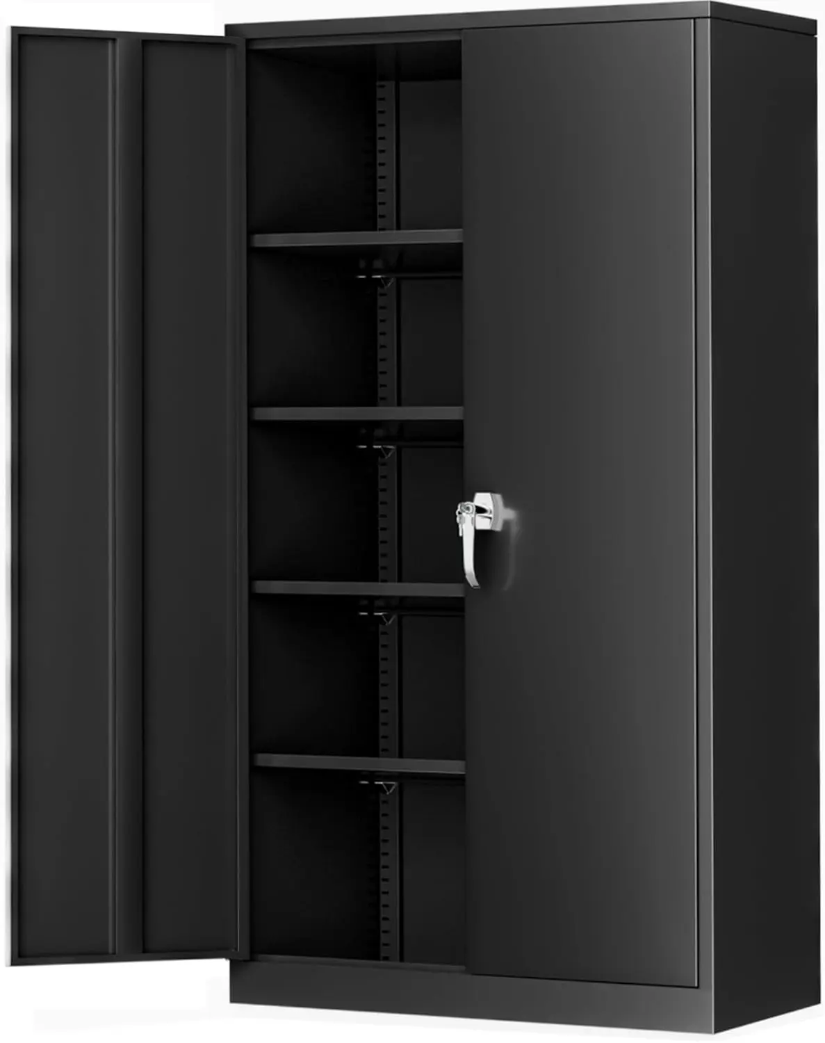 

, 72" Locking Metal Garage Storage Cabinet with 4 Adjustable Shelves, 2 Doors and Lock for File, Office, Garage,