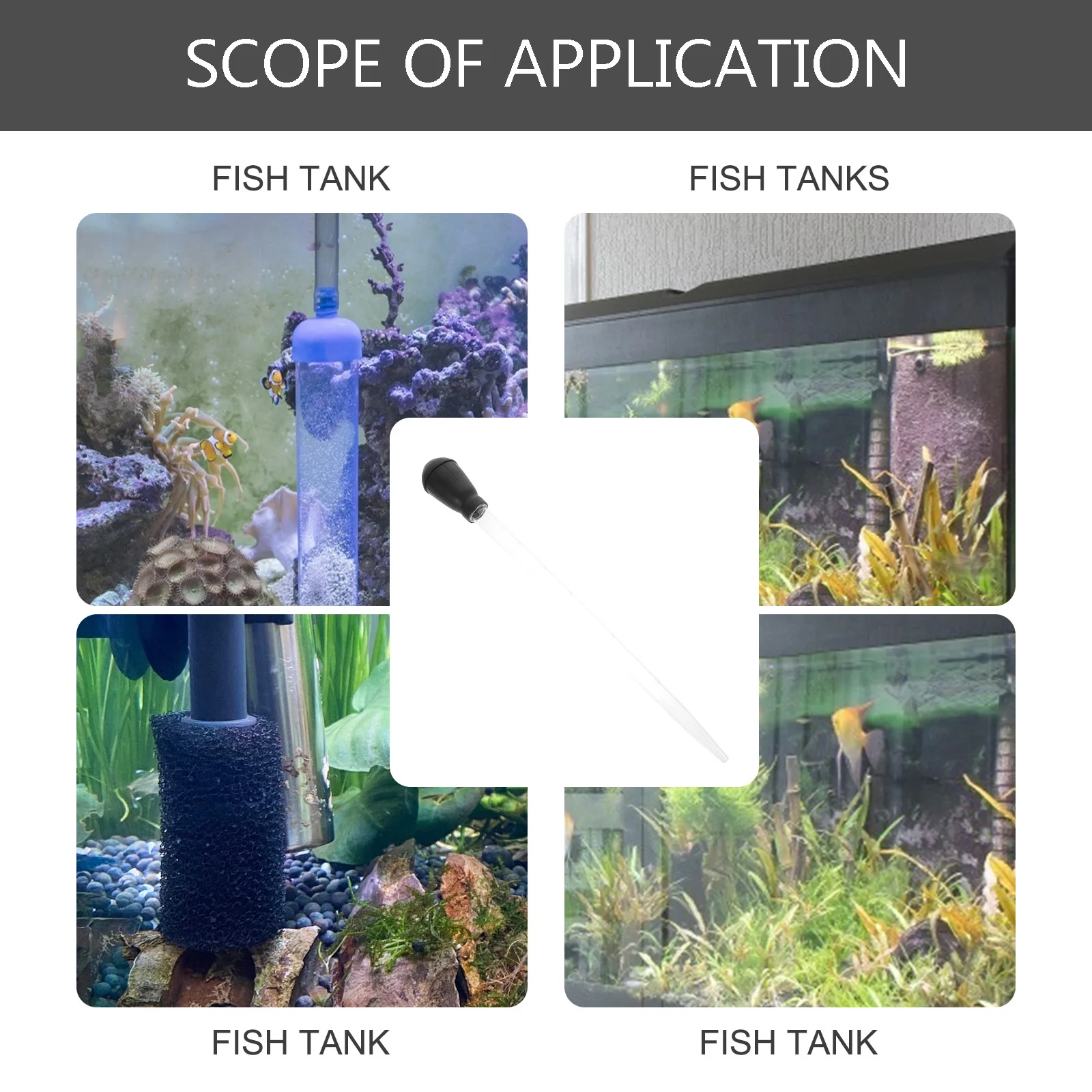 

Mini Siphon Tube for Fish Tank Water Changer Easy Clean Aquarium Sewage Disposal Tool Portable Cleaning Device for Small Tanks