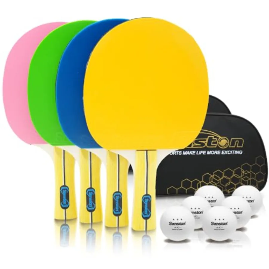 

Ping Pong Paddles- Fashionable Ping Pong Paddles Set of 4, Perfect for Family and Friends The Best Table Tennis Paddles!