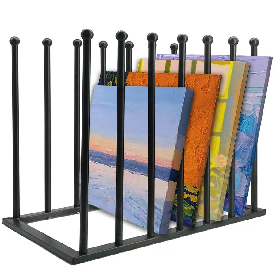 

Storage Rack, Art Drying Rack, Art Canvas Organizer, Paint Display Rack Metal Easel Display Stands for Canvas Boards, Panels, Pr