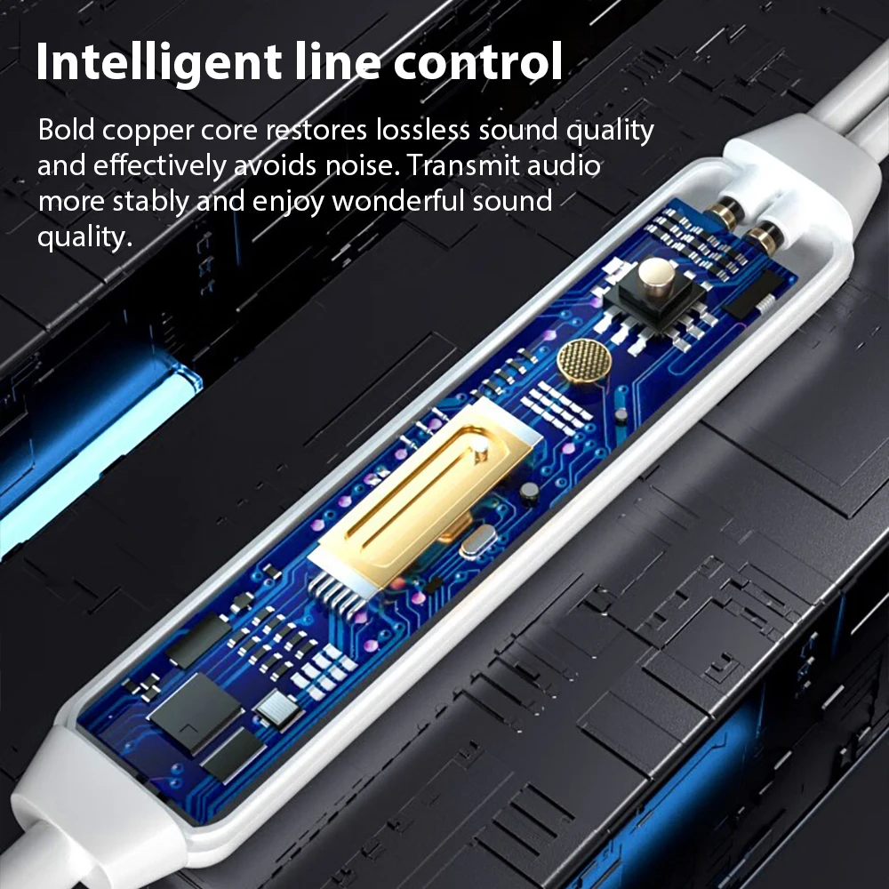 Przewodowe słuchawki USB Type C HiFi douszne Hi-Res Audio z mikrofonem, przewodowy zestaw słuchawkowy do Samsung Galaxy S26 S25 S24 S23 S22 Ultra — zdjęcie produktu 3