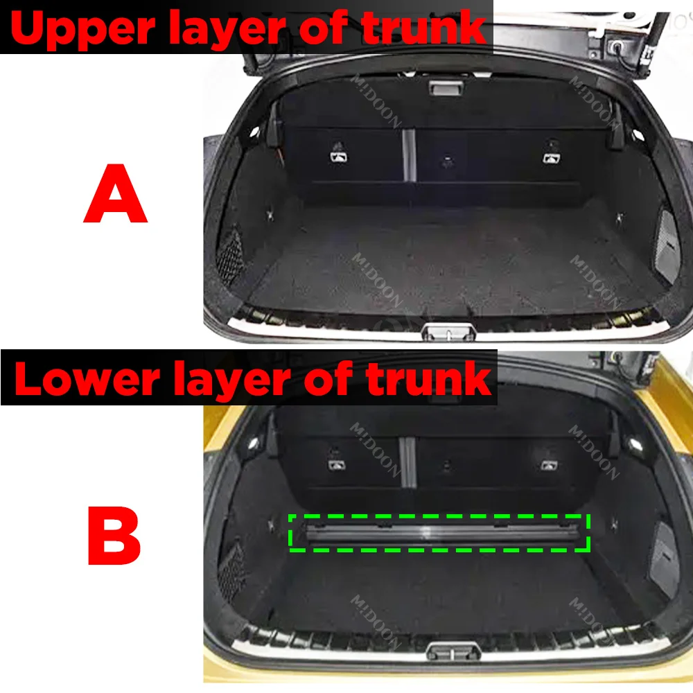 MIDOON Car Trunk Mats For Polestar 4 2023 2024 2025 2026 Car Floor Mats Foot Pads Cargo Liner Interior Accessories