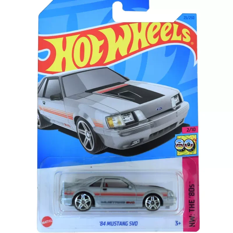 Original Hot Wheels 1/64 Diecasts Car Gray \'84 Mustang Svo Retro Models Vehicle Alloy Kids Toys for Boys NO.25/250 2023 B Case