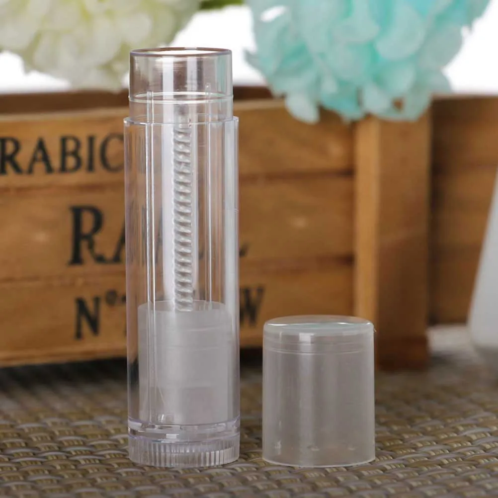 

30Pcs 5G Empty Lipstick Tubes Clear DIY Containers Portable Refillable Safe Durable PP Material Crafting Tool