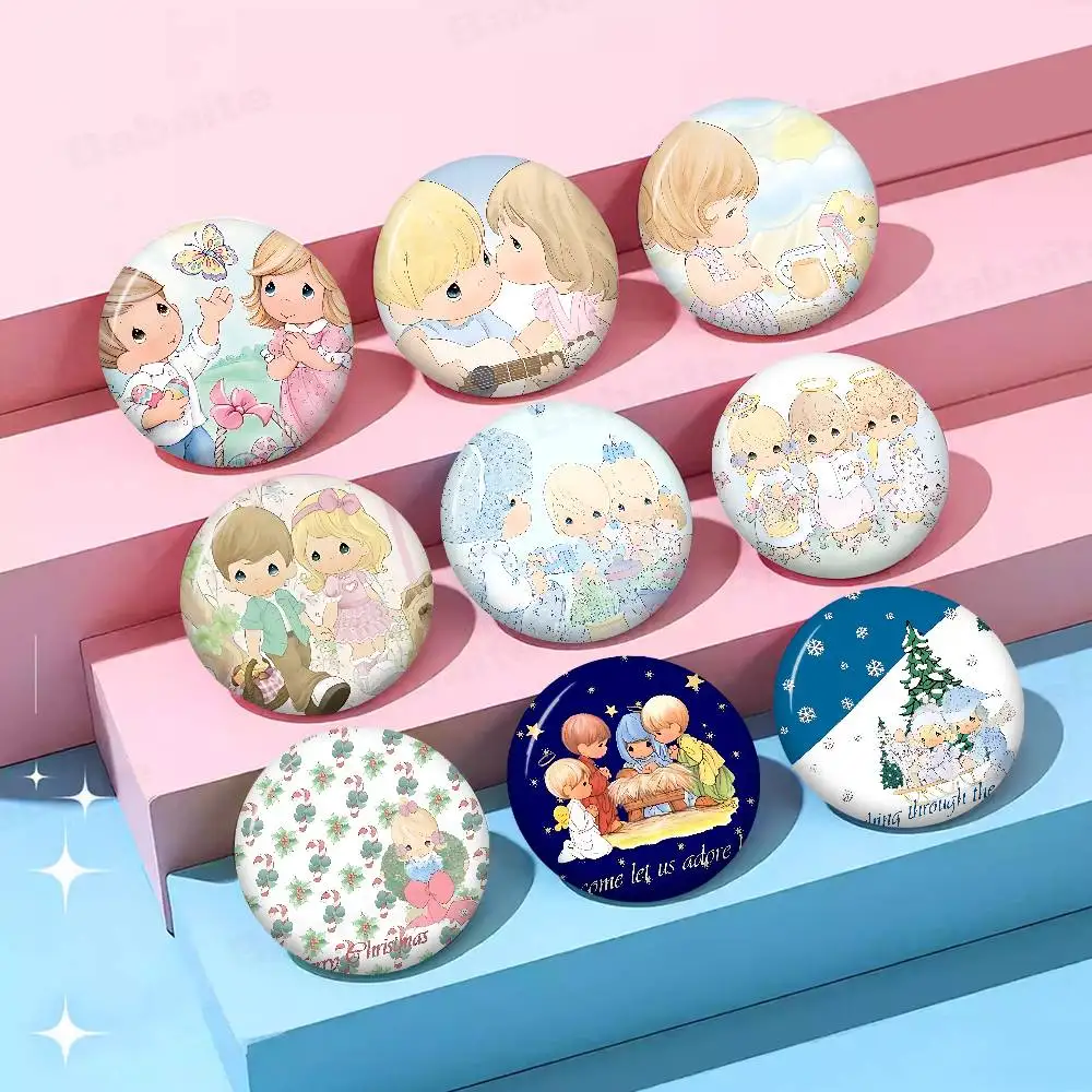 Precious Moments Cute Creative Tinplate Soft Button Pins Animal Icon Brooch Lapel Backpack Badge Accessories Pin