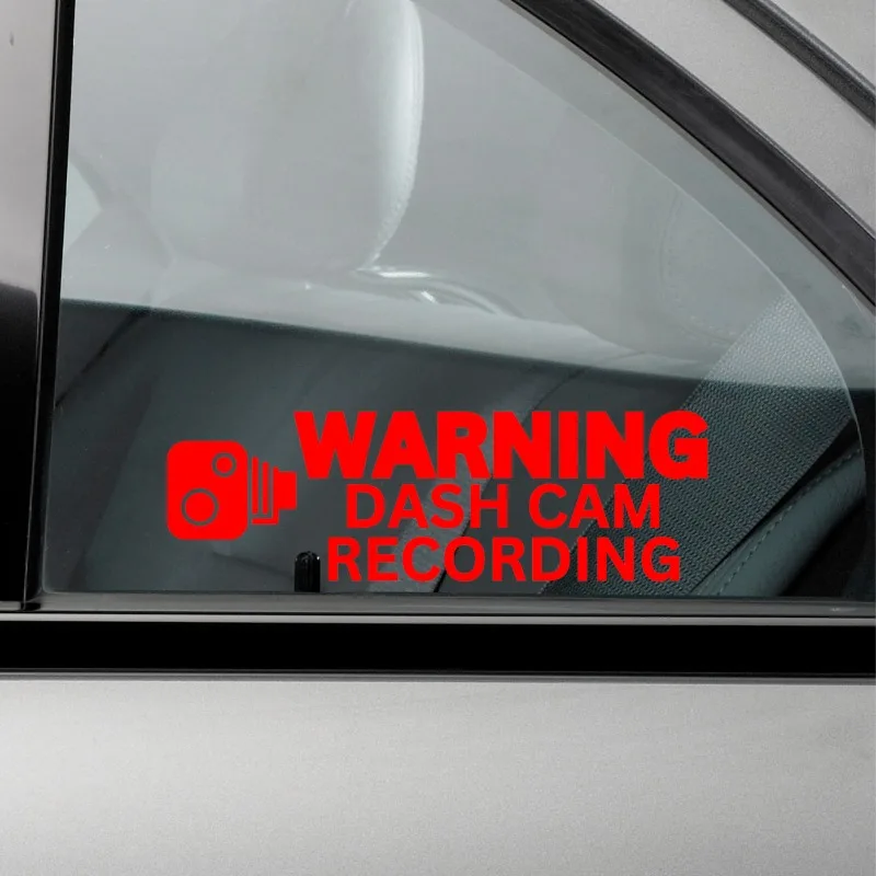 Dash Cam Recording Warning Sticker CCTV Sign Waterproof Vinyl Decal For Car Taxi Safety Reminder DIY Decor