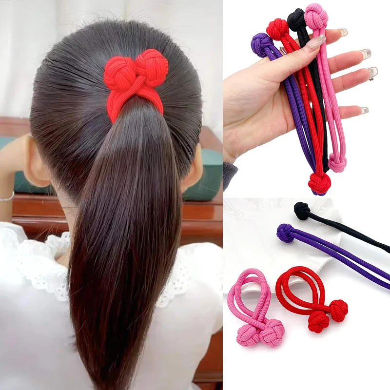 AISHG Hair Ties Rings Ponytail Ribbons Women Solid High Elastic Braided Rubber Band Scrunchies Fashion Girls Hair Accessories