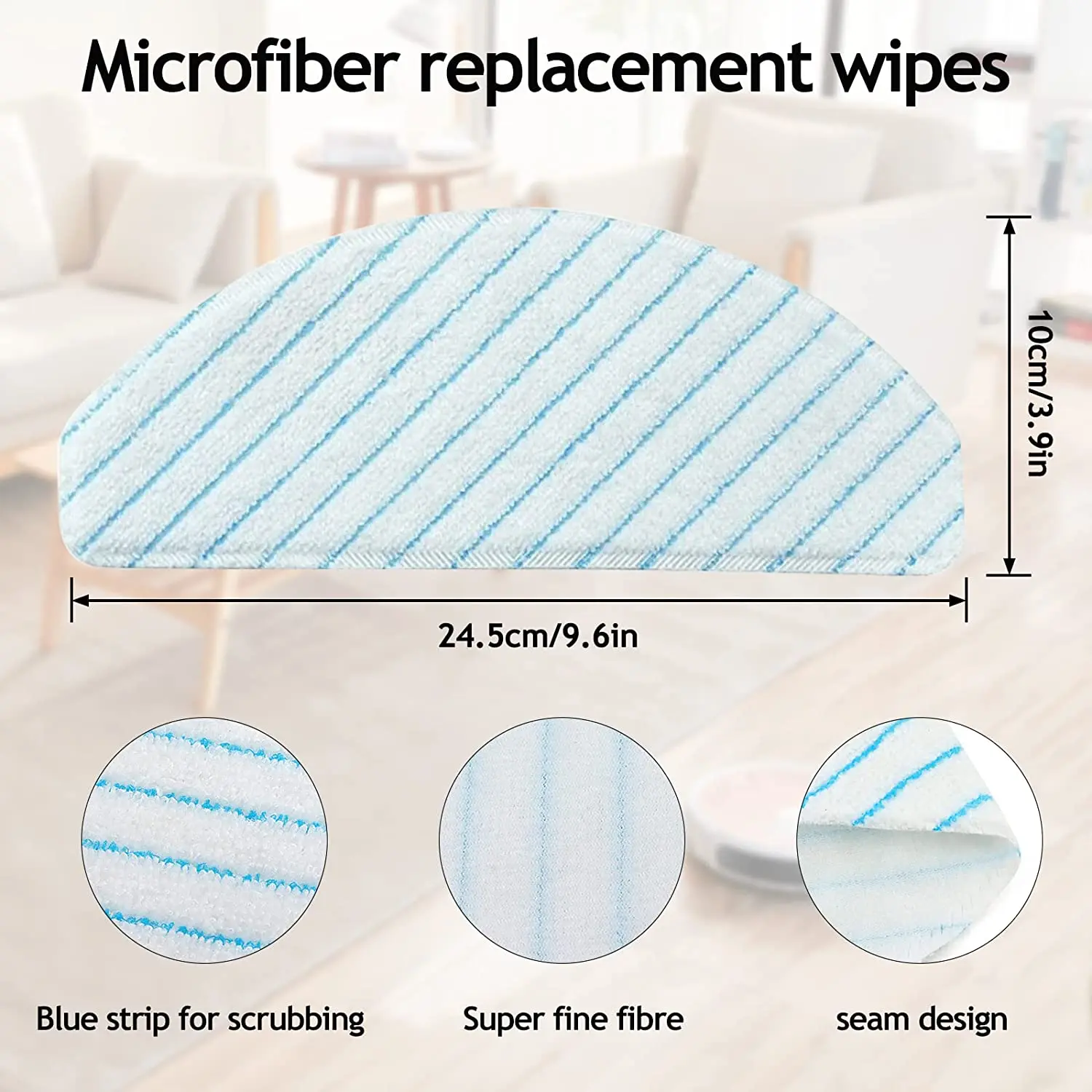 Paños y almohadillas desechables para aspiradora Ecovacs Deebot OZMO T8 AIVI T8 Max T9 Max N8 N8 Pro, 30 piezas