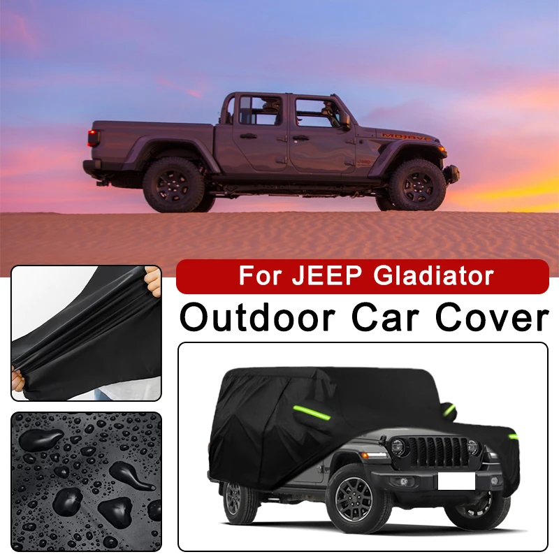 

Автомобильный чехол для JEEP Gladiator — полная защита на открытом воздухе, водонепроницаемый, пылезащитный, термостойкий, всесезонные внешние аксессуары