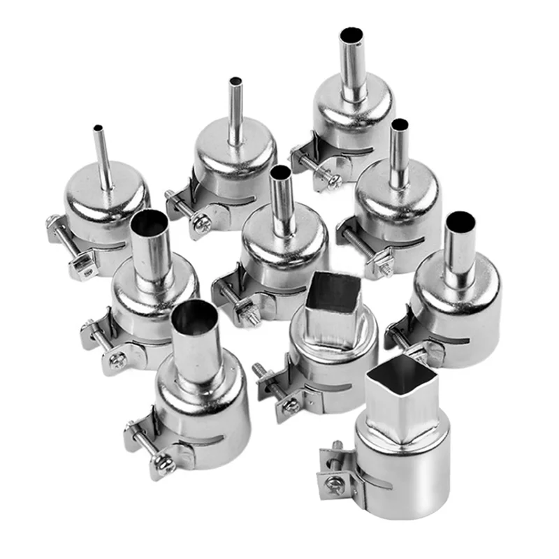VELIF-Nosel Universal Nosel Bulat Las Solder Udara Nosel Pistol Udara Panas Nosel Udara Panas untuk 850 Nosel Udara Panas