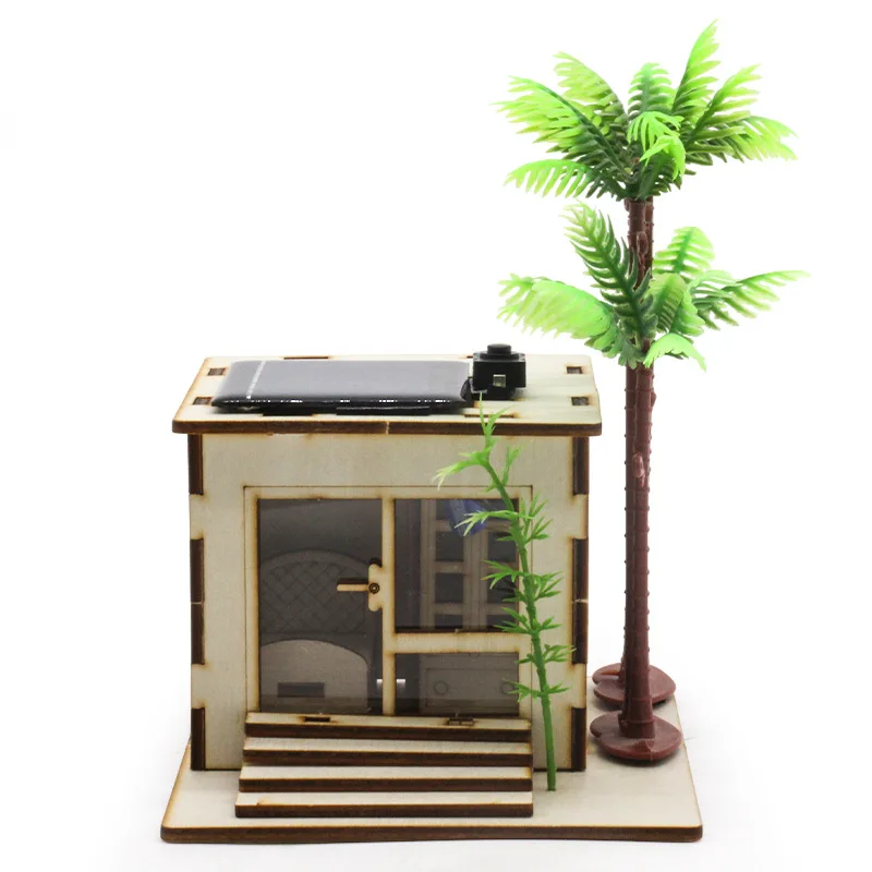 Kit de haste de casa de quebra-cabeça 3d movido a energia solar, brinquedo científico de madeira diy para crianças de 8 a 12 anos, fabricante de tecnologia diy, ciências educacionais