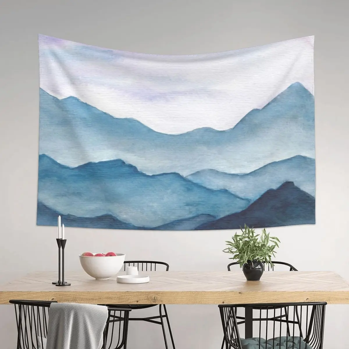 

Blue Abstract Mountains Tapestry Bedroom Decor Aesthetic Room Decorations Room Decorations Tapestry