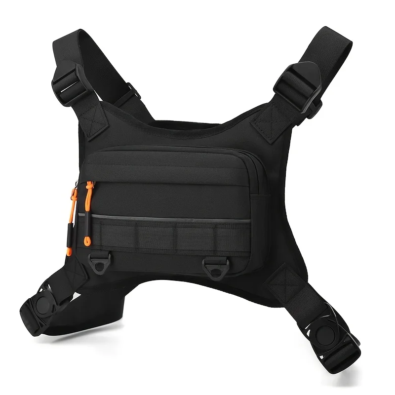 

Men Women Front Chest Bag Trendy Sports Running Backpack Multi-Functional Outdoor Running Fishing Travel Rig Bag Motorcycle Pack