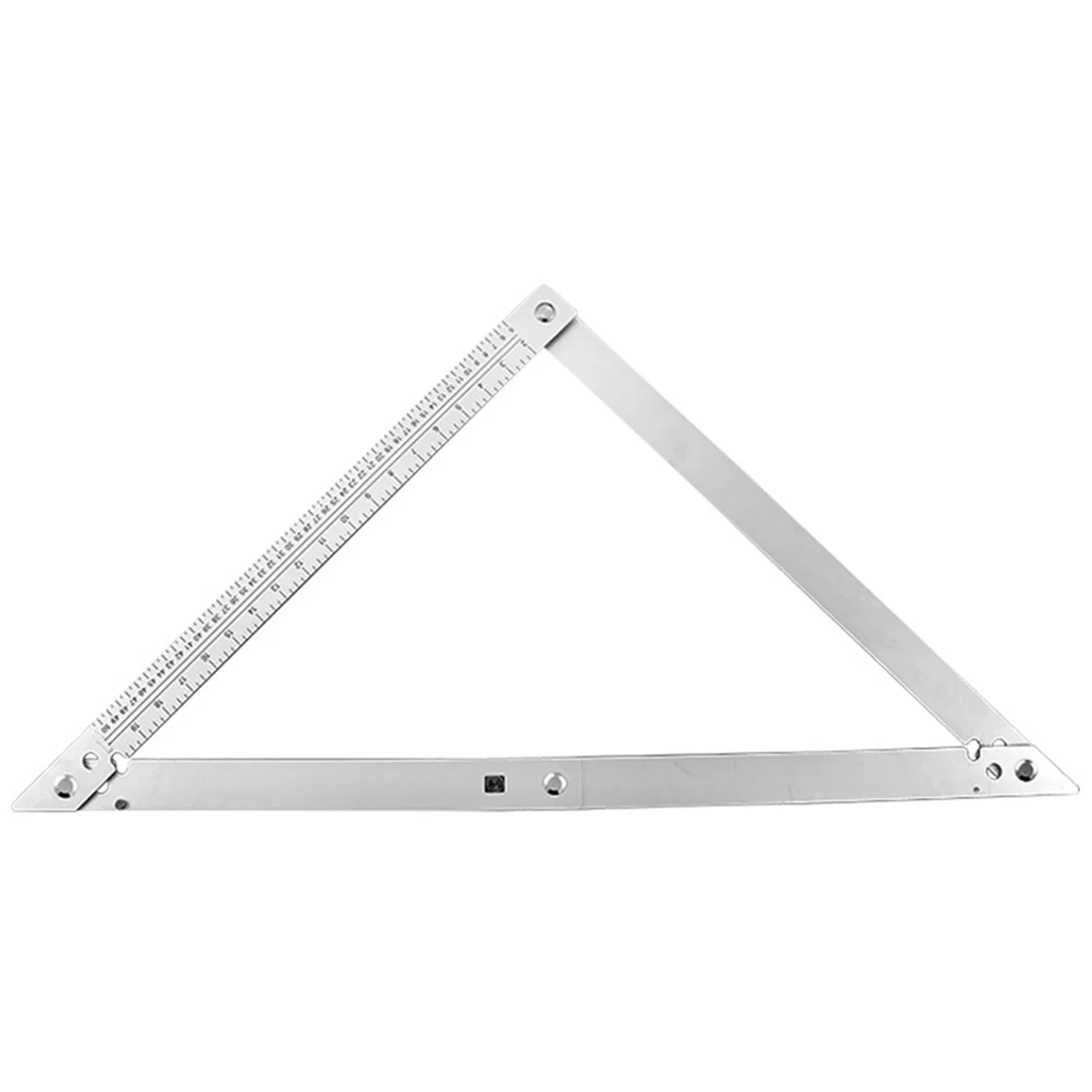 45 ° Folding Triangle Ruler Multifunctional Ruler Aluminium Alloy Large Triangular Ruler Woodworking Drawing Tool