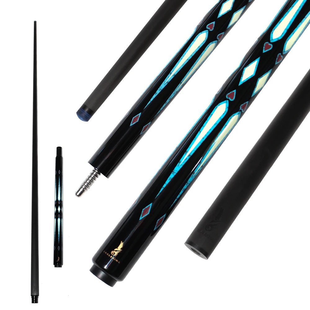

Carbon Fiber 3 4 Jointed Pool Cue 10 5mm Small Tip Black Tech for Black 8 9 Ball