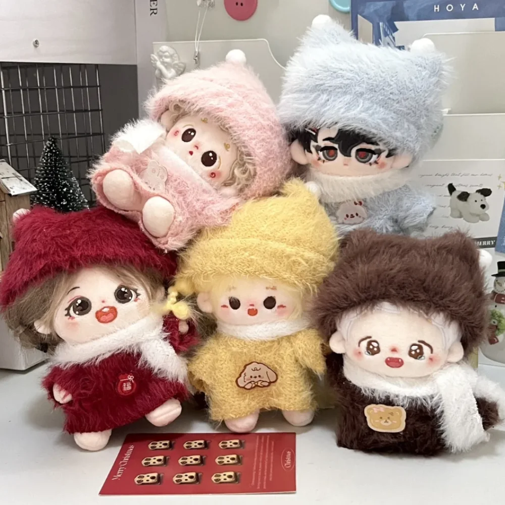 

Plush Sweater 10cm Cotton Doll Clothes T-shirt Suit Doll Clothes Outfit Lovely Hat Doll Dress Up Set 10cm Cotton Doll
