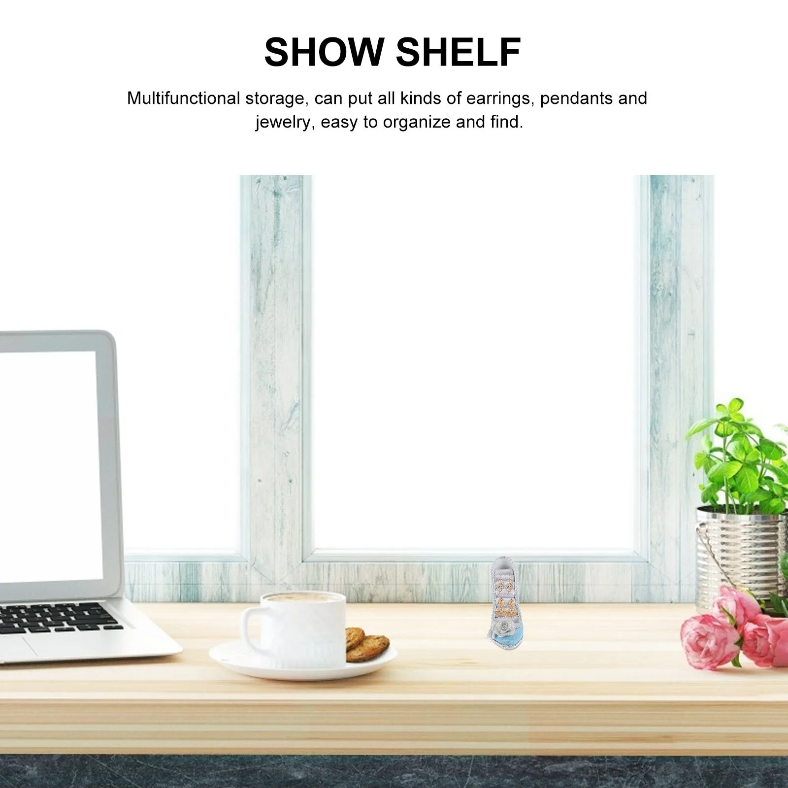 

European Style Resin Jewelry Organizer Stand for Earrings Necklaces Rings Modern Decorative Display Holder Compact Design