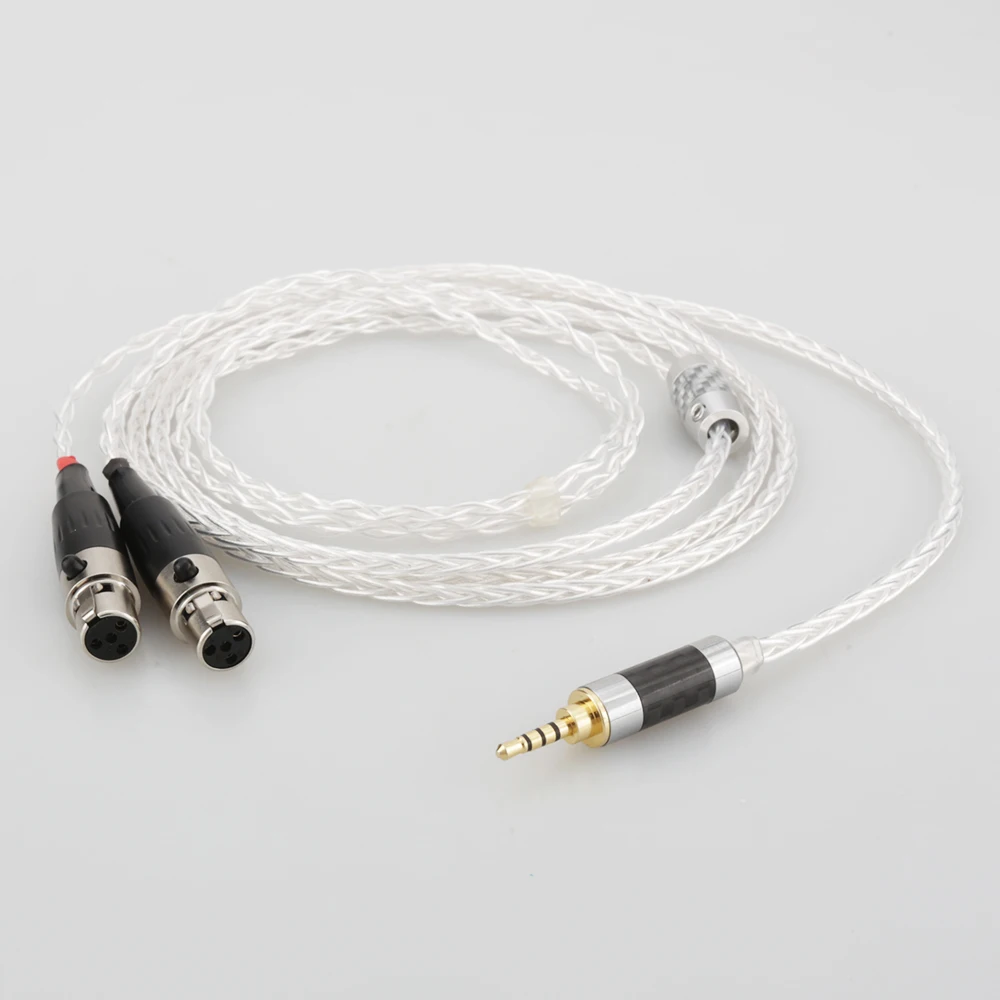 High Quality 6.5mm XLR 8 Core Silver Plated OCC Earphone Cable For Audeze LCD-3 LCD-2 LCD-X LCD-XC LCD-4z LCD-MX4 LCD-GX lcd-24